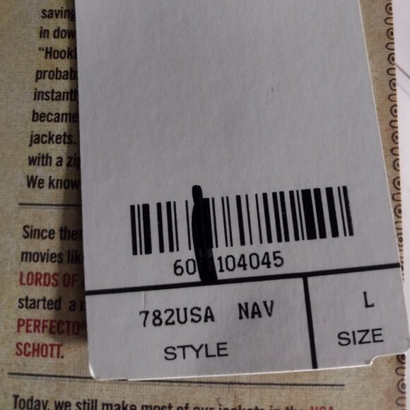 Schott NYC 740N Melton Wool Peacoat Navy (Appears Black) Men’s L Made in USA NWT - Picture 14 of 14